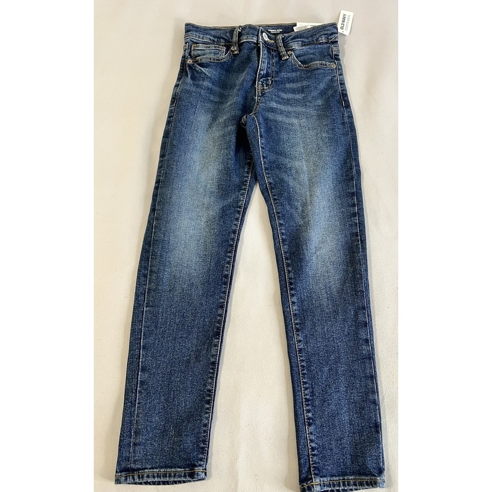 NWT Old Navy Boys 10 Blue Jeans Original Taper Built In Flex High Rise